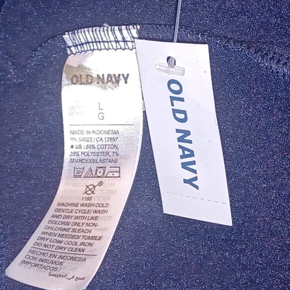 NEW Old Navy Navy Blue High Waisted Fleece Lined Fashion Layering Leggings - Picture 5 of 7